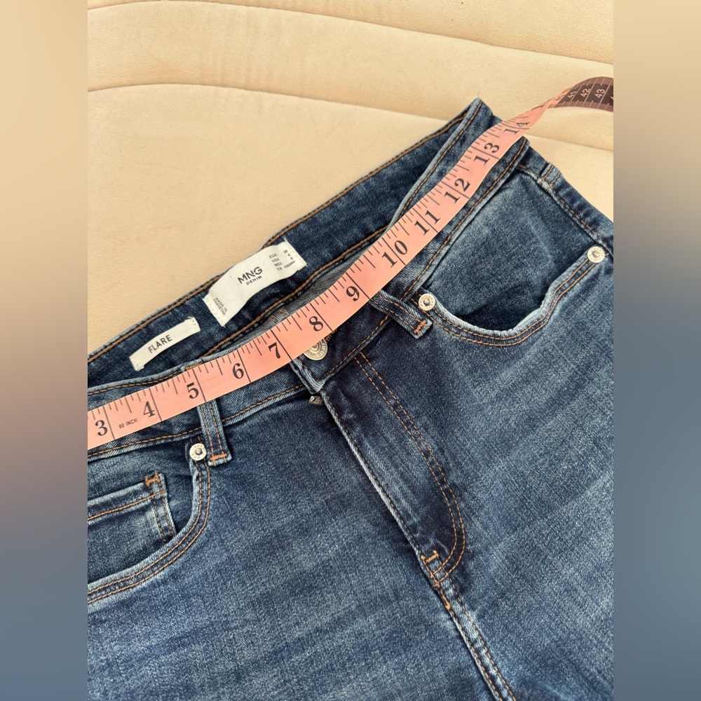 Women’s Mango Blue Flared Jeans - Picture 6 of 9